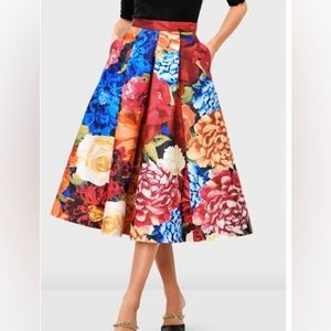 eShakti floral print skirt, 24W